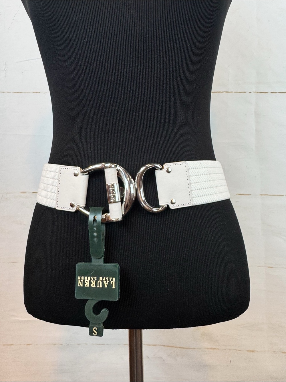 Lauren Ralph Lauren | White Stretch Belt, NWT